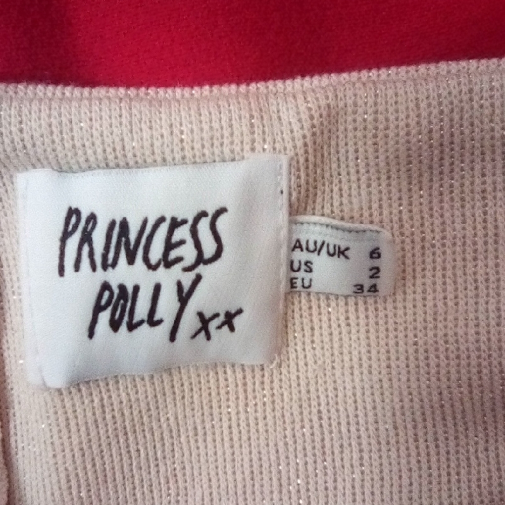Princess Polly Cream two strings blouse.